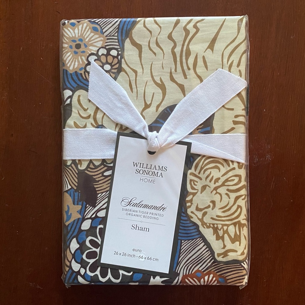 Williams-Sonoma Siberian Tiger EURO Sham NEW